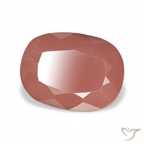 2.85 ct Red Andesine Labradorite Stone, Natural Andesine Labradorite in Cushion-Cut Shape for Sale