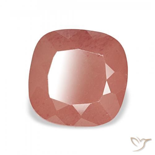 2.65 ct Red Andesine Labradorite Stone, Natural Andesine Labradorite in Cushion-Cut Shape for Sale