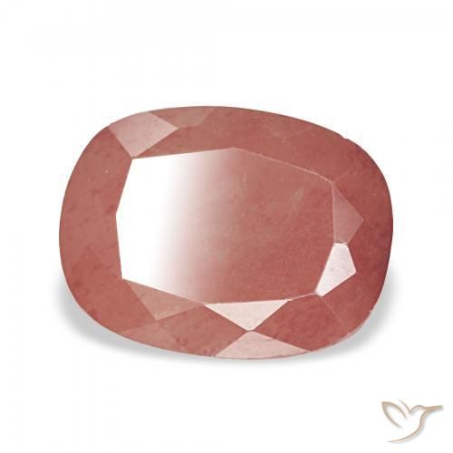 2.74 ct Red Andesine Labradorite Stone, Natural Andesine Labradorite in Cushion-Cut Shape for Sale