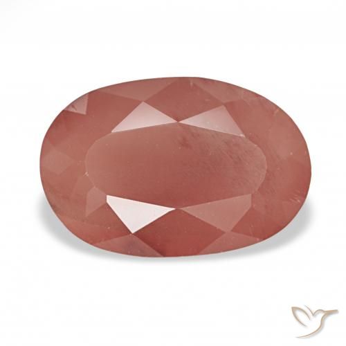 2.84ct Pale Reddish Orange Andesine Labradorite, Oval, Translucent