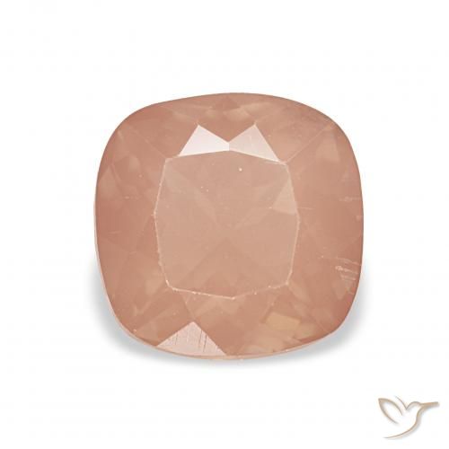 2.35ct Light Reddish Orange Andesine Labradorite, Cushion, Transparent