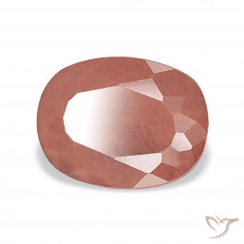 2.60 ct Red Andesine Labradorite Stone, Natural Andesine Labradorite in Cushion-Cut Shape for Sale