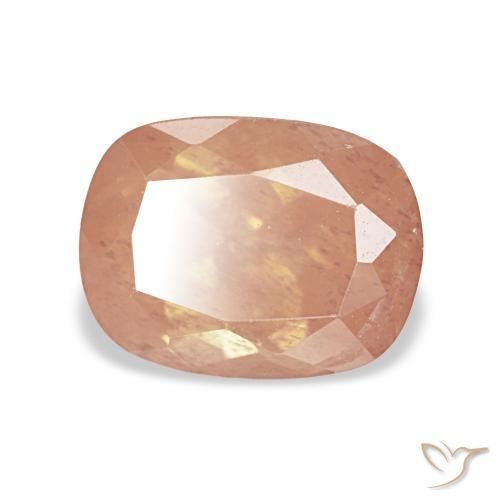 2.99 ct Orange Andesine Labradorite Stone, Natural Andesine Labradorite in Cushion-Cut Shape for Sale