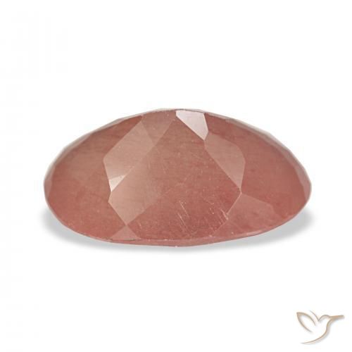 Andesine Labradorite Gemstone in 12.6 x 8 mm Size for Sale, Andesine Labradorite Stone in Pale Reddish Orange Color