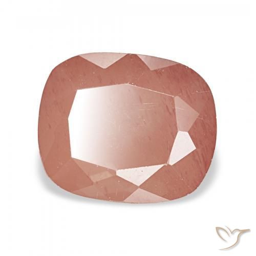 3.14 ct Red Andesine Labradorite Stone, Natural Andesine Labradorite in Cushion-Cut Shape for Sale