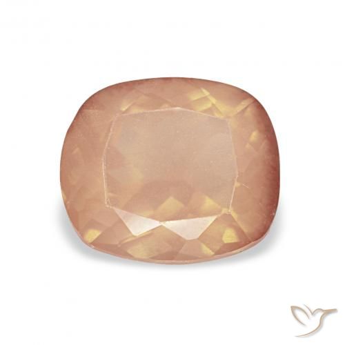 1.76ct Cantaloupe Orange Andesine Labradorite, Cushion, Transparent