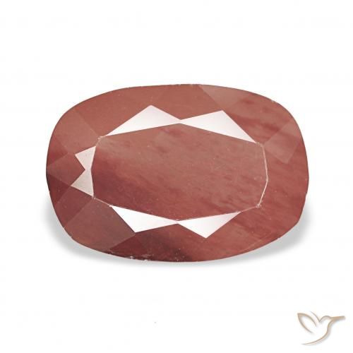 2.68ct Medium Red Andesine Labradorite, Cushion, Transparent