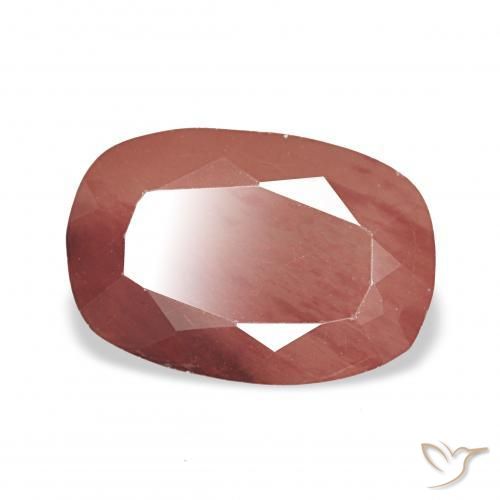 2.68 ct Red Andesine Labradorite Stone, Natural Andesine Labradorite in Cushion-Cut Shape for Sale