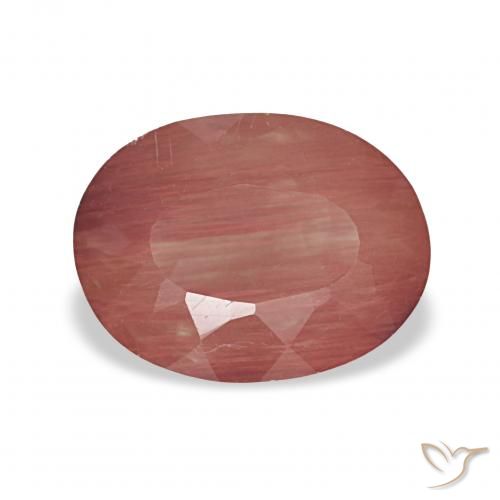 2.06ct Blood Red Andesine Labradorite, Oval, Transparent