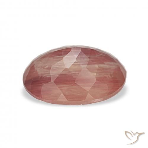Andesine Labradorite Gemstone in 9.8 x 7.4 mm Size for Sale, Andesine Labradorite Stone in Blood Red Color