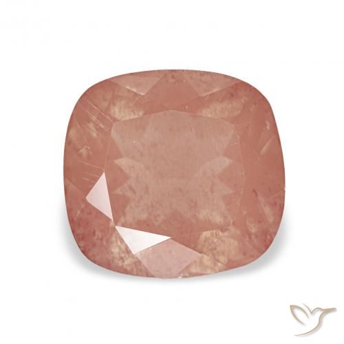 2.25ct Reddish Orange Andesine Labradorite, Cushion, Transparent
