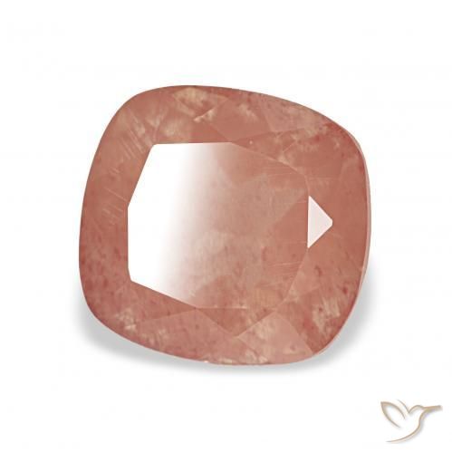 2.25 ct Orange Andesine Labradorite Stone, Natural Andesine Labradorite in Cushion-Cut Shape for Sale