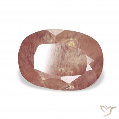 2.25 ct Red Andesine Labradorite Stone, Natural Andesine Labradorite in Cushion-Cut Shape for Sale