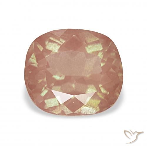 1.85ct Light Pink Andesine Labradorite, Cushion, Transparent