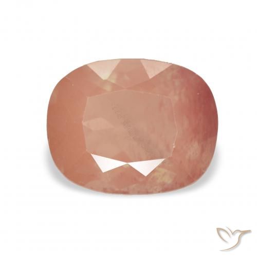 2.06ct Reddish Orange Andesine Labradorite, Cushion, Transparent