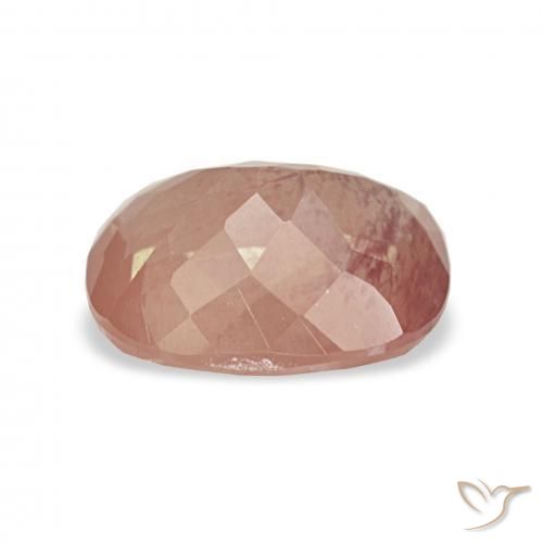 Andesine Labradorite Gemstone in 9.3 x 7.4 mm Size for Sale, Andesine Labradorite Stone in Reddish Orange Color