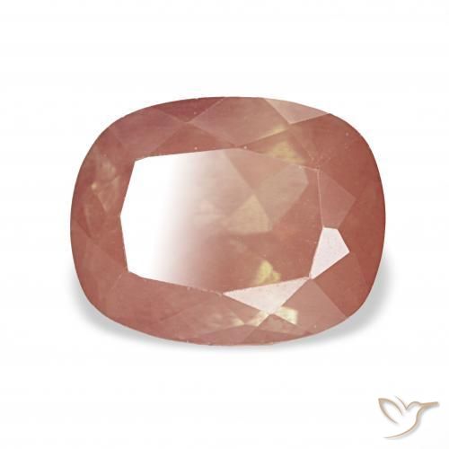 2.65 ct Red Andesine Labradorite Stone, Natural Andesine Labradorite in Cushion-Cut Shape for Sale
