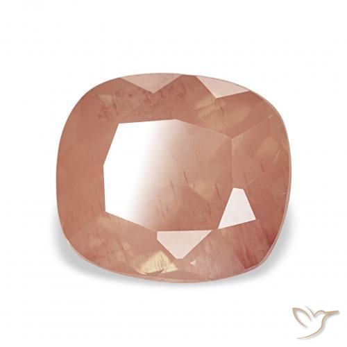 2.54 ct Orange Andesine Labradorite Stone, Natural Andesine Labradorite in Cushion-Cut Shape for Sale