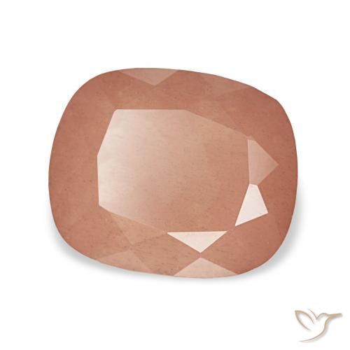 3.35 ct Orange Andesine Labradorite Stone, Natural Andesine Labradorite in Cushion-Cut Shape for Sale
