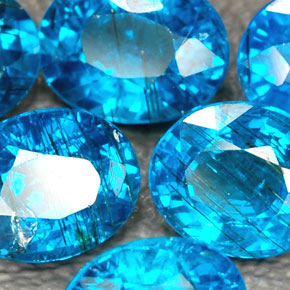 5.88 ct Blue Apatite Stone, Natural Apatite in Oval Facet Shape for Sale