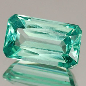 0.97 ct Green Apatite Stone, Natural Apatite in Octagon / Scissor Cut Shape for Sale