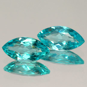 1.29 ct Blue Apatite Stone, Natural Apatite in Marquise Facet Shape for Sale