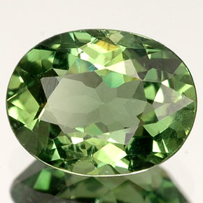 1.38 ct Green Apatite Stone, Natural Apatite in Oval Facet Shape for Sale