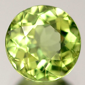 1.10 ct Green Apatite Stone, Natural Apatite in Round Facet Shape for Sale