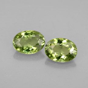 1.87 ct Green Apatite Gemstone, Apatite Gem in Oval Facet Shape for Sale.