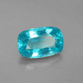 4.69 ct Blue Apatite Stone, Natural Apatite in Cushion-Cut Shape for Sale
