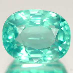 4.78 ct Green Apatite Gemstone, Apatite Gem in Oval Facet Shape for Sale.