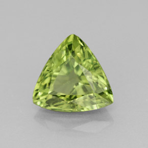 1.81 ct Green Apatite Stone, Natural Apatite in Trillion Facet Shape for Sale