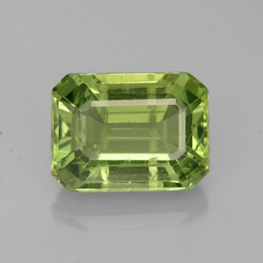 1.90 ct Green Apatite Gemstone, Apatite Gem in Octagon Facet Shape for Sale.