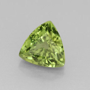1.61 ct Green Apatite Stone, Natural Apatite in Trillion Facet Shape for Sale