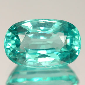 3.14 ct Blue Apatite Gemstone, Apatite Gem in Oval Facet Shape for Sale.