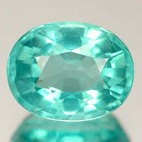 2.57 ct Green Apatite Gemstone, Apatite Gem in Oval Facet Shape for Sale.