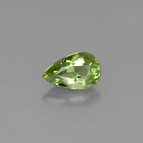 0.33 ct Green Apatite Gemstone, Apatite Gem in Pear Facet Shape for Sale.