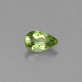 0.33 ct Green Apatite Stone, Natural Apatite in Pear Facet Shape for Sale