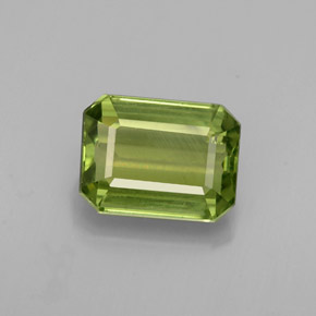 1.88 ct Green Apatite Gemstone, Apatite Gem in Octagon Facet Shape for Sale.
