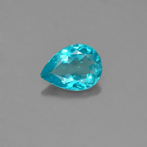 0.79 ct Blue Apatite Gemstone, Apatite Gem in Pear Facet Shape for Sale.