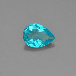 0.79 ct Blue Apatite Stone, Natural Apatite in Pear Facet Shape for Sale