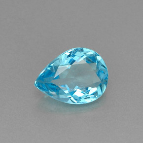 0.90 ct Blue Apatite Stone, Natural Apatite in Pear Facet Shape for Sale