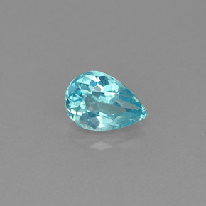 0.83 ct Blue Apatite Gemstone, Apatite Gem in Pear Facet Shape for Sale.