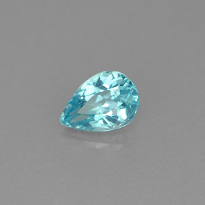 0.83 ct Blue Apatite Stone, Natural Apatite in Pear Facet Shape for Sale