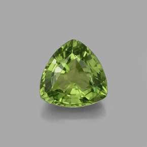 1.99 ct Green Apatite Gemstone, Apatite Gem in Trillion Facet Shape for Sale.