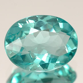 1.29 ct Blue Apatite Stone, Natural Apatite in Oval Facet Shape for Sale