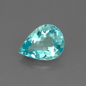 1.17 ct Blue Apatite Stone, Natural Apatite in Pear Facet Shape for Sale