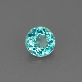 0.63 ct Blue Apatite Stone, Natural Apatite in Round Facet Shape for Sale