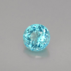 0.74 ct Blue Apatite Stone, Natural Apatite in Round Facet Shape for Sale
