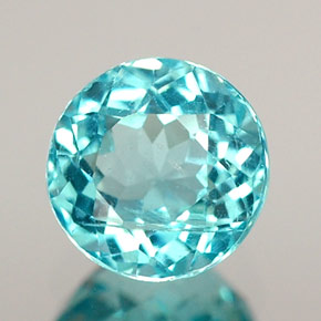0.74 ct Blue Apatite Stone, Natural Apatite in Round Facet Shape for Sale